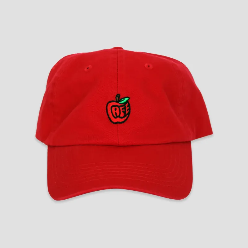 Skateboard Cafe Coral Lady Embroidered 6 Panel Cap Red