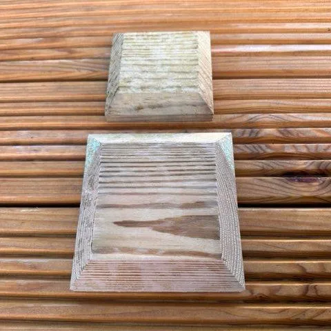 Square Fence Post Cap - Timber