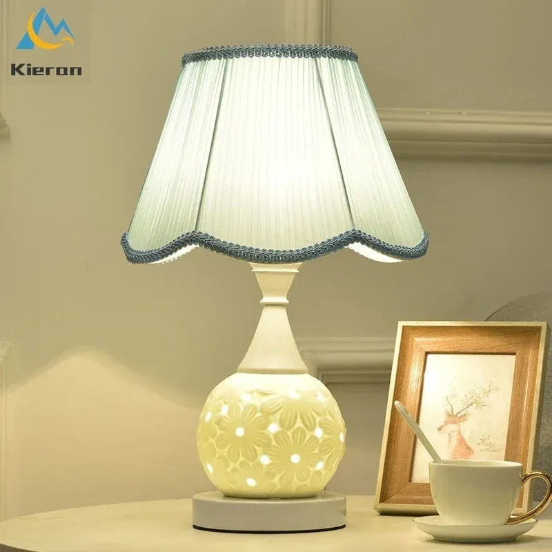 Afralia™ Pottery LED Desk Lamp Bedroom Study Living Room Decor Art Floor Lamp | Dimmable | E26 Base