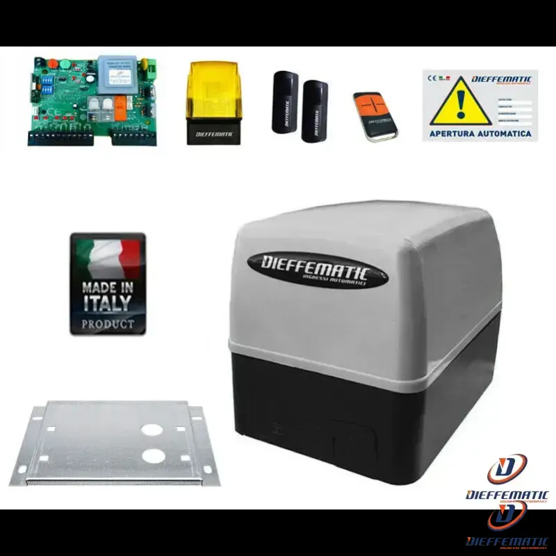 Kit Automazione Per Cancelli Scorrevoli Ad Uso Residenziale Automatico 220v 230v Satin Nickel