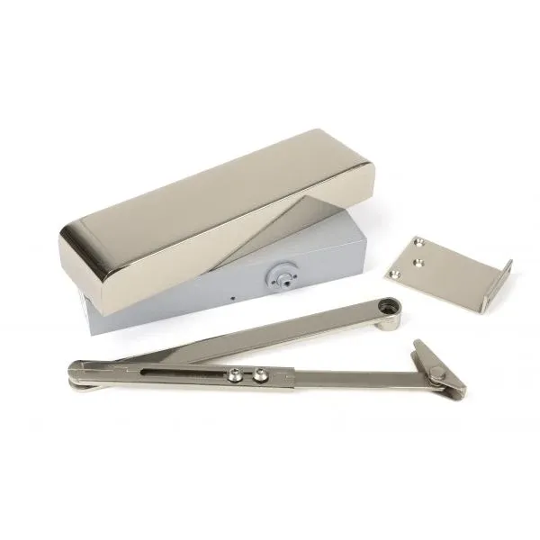 Smooth Nickel Size 2-5 Door Closer & Cover | From Anvil