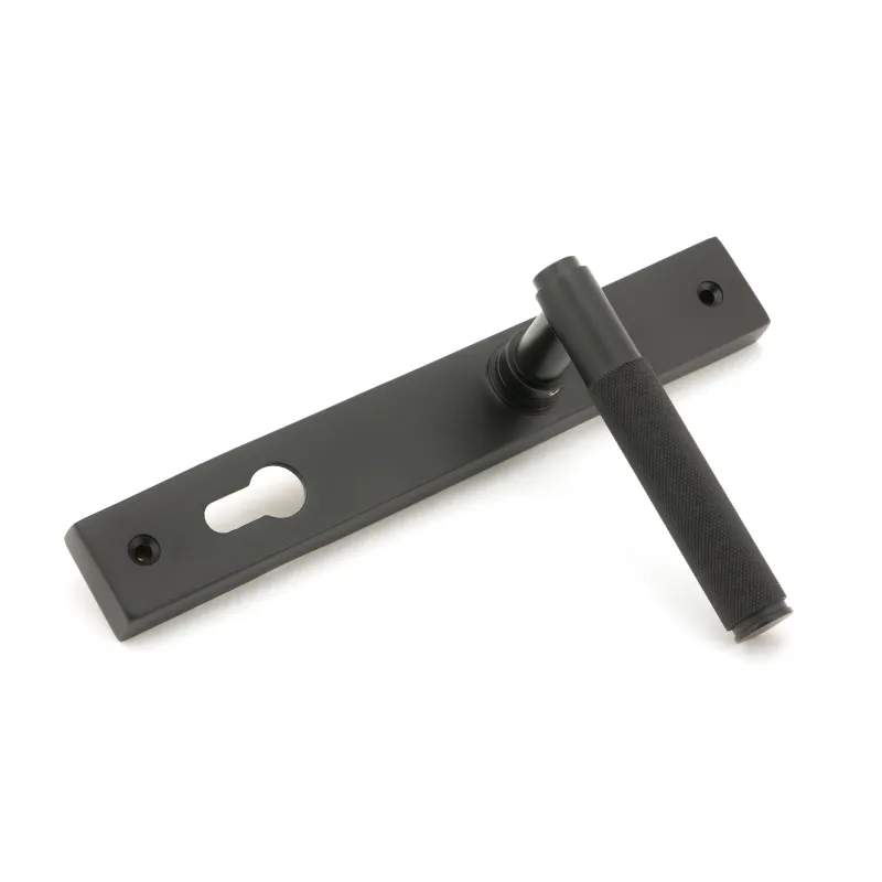 Aged Warm finish Brompton Slimline Lever Espag. Lock Set | From Anvil