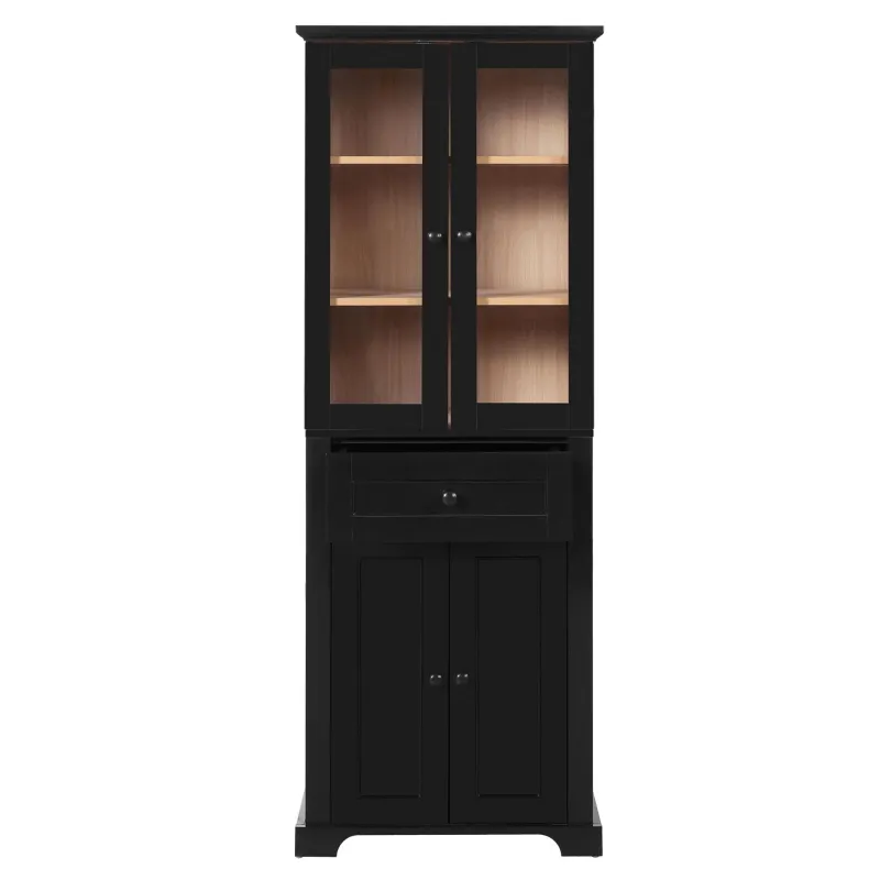 Bathroom Vanity & Tall Storage Cabinet Set Doors, Adjustable Shelves, Supple Close Hinges, Sink Anti-Corrosion Finish