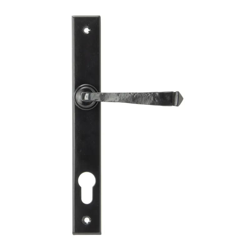 Black Avon Slimline Lever Espag. Lock Place | From Anvil