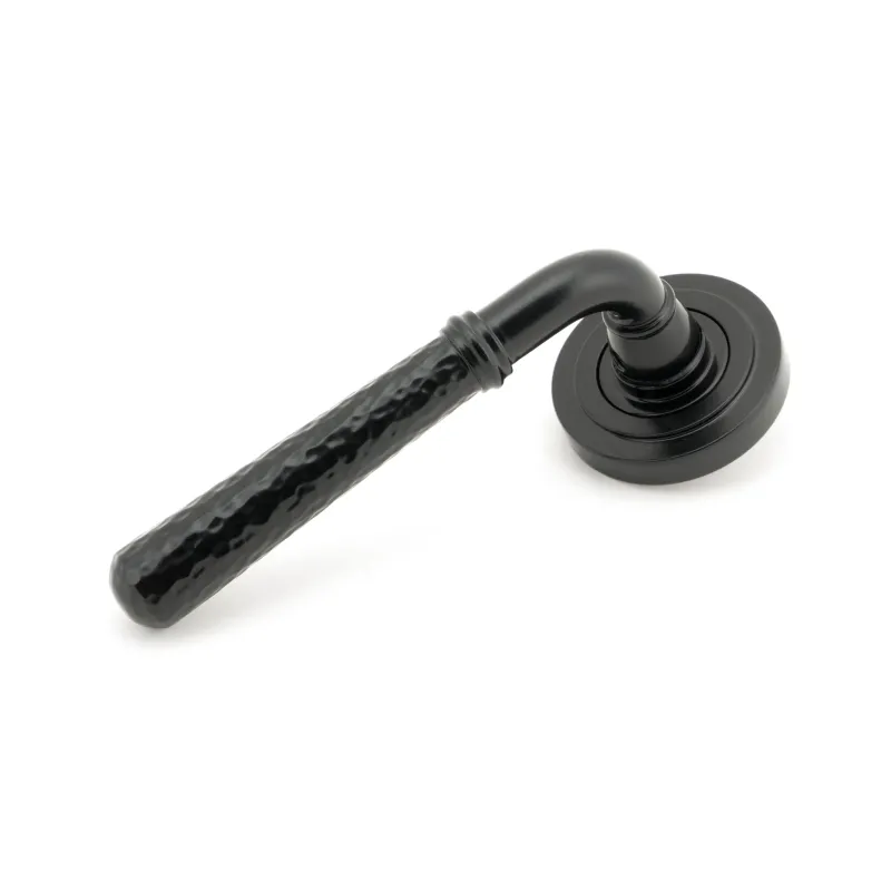 Black Hammered Newbury Lever on Rose Place (Art Deco) | From Anvil