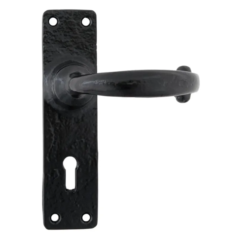 Deadbolt Lock Jet-black MF Lever Lock Set | From Anvil