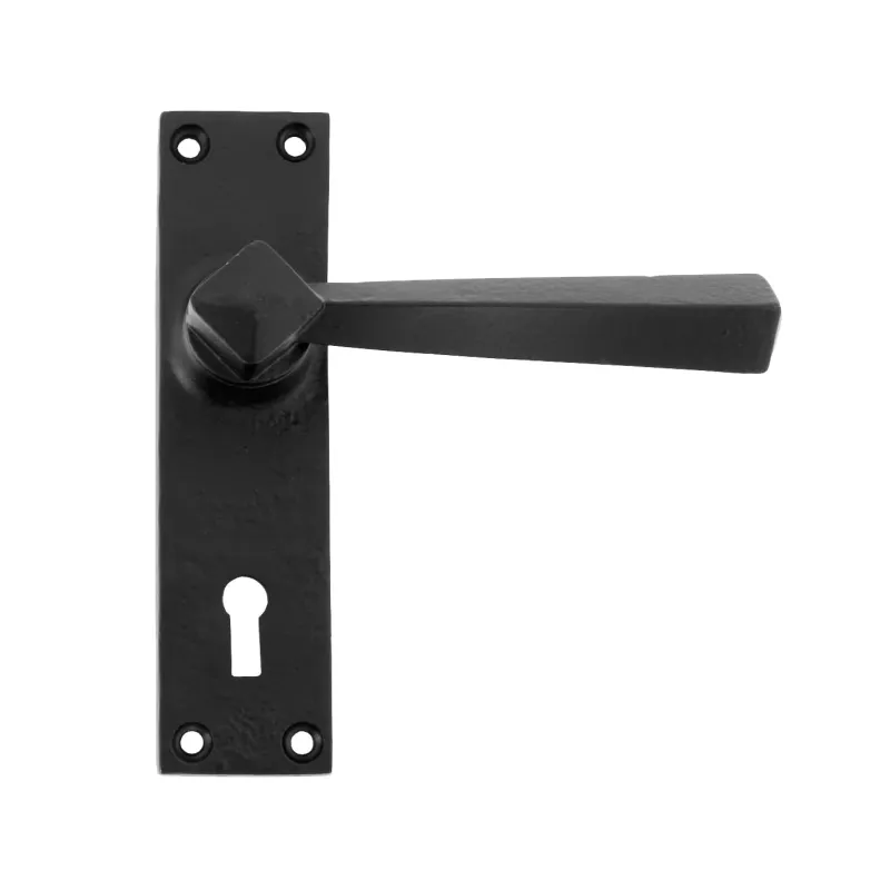 Ebony Straight Lever Lock Set | From Anvil
