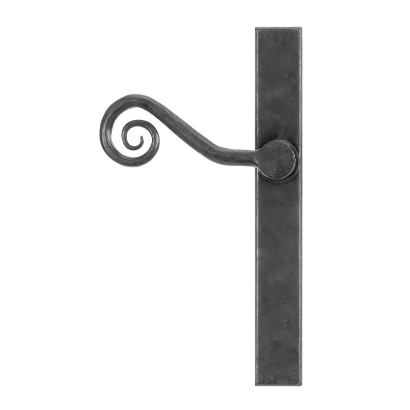 External Beeswax Monkeytail Slimline Lever Espag. Latch Place -LH | From Anvil Front Door Security