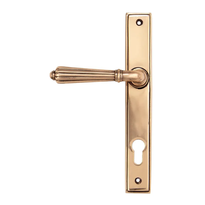 Glossy Bronze Hinton Slimline Lever Espag. Lock Set | From Anvil