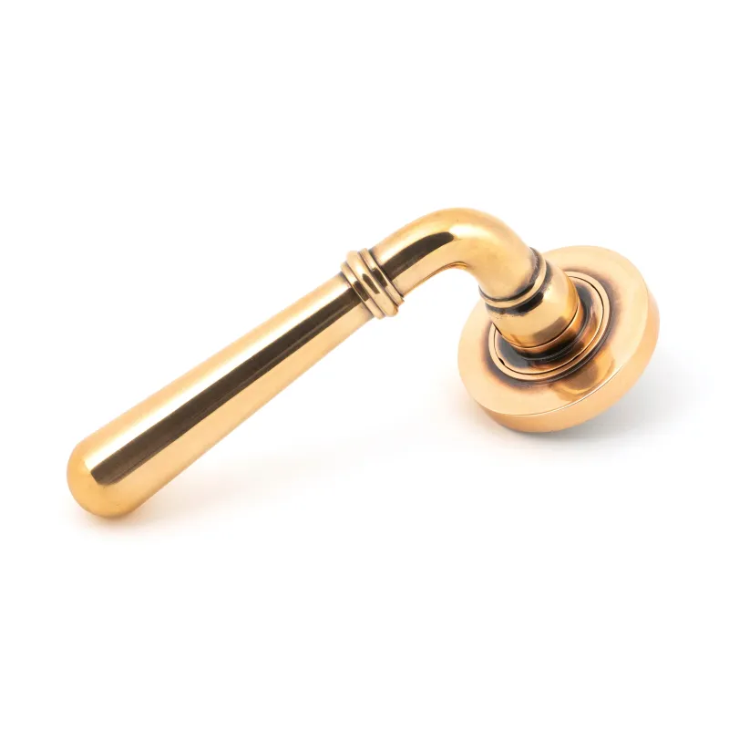 Glossy Bronze Newbury Lever on Rose Set (Plain) - Unsprung | From Anvil