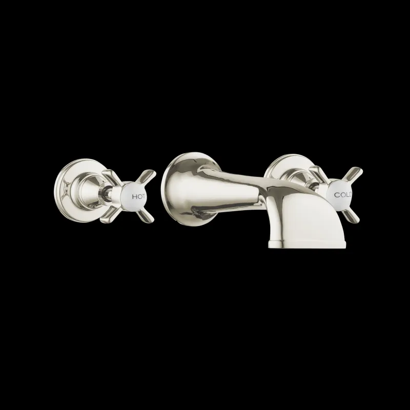Heritage Basin Three Hole Set Concealed Spout - Cross Accommodates - ANSI/BHMA Certified