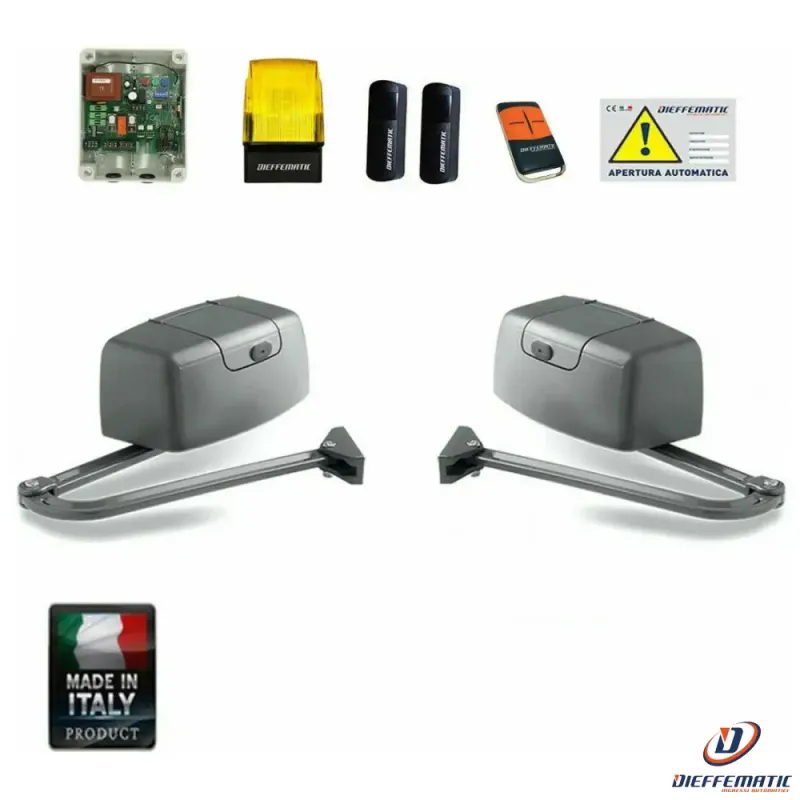 Kit Set Automazione Per Cancello Battente Braccio Articolato 230V 220V Snodo Retro