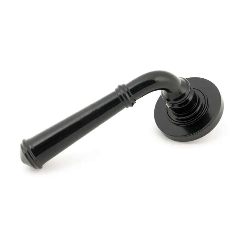 Onyx Regency Lever on Rose Set (Plain) | From Anvil