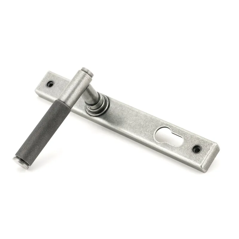 Pewter Brompton Slimline Lever Espag. Lock Adjust | From Anvil