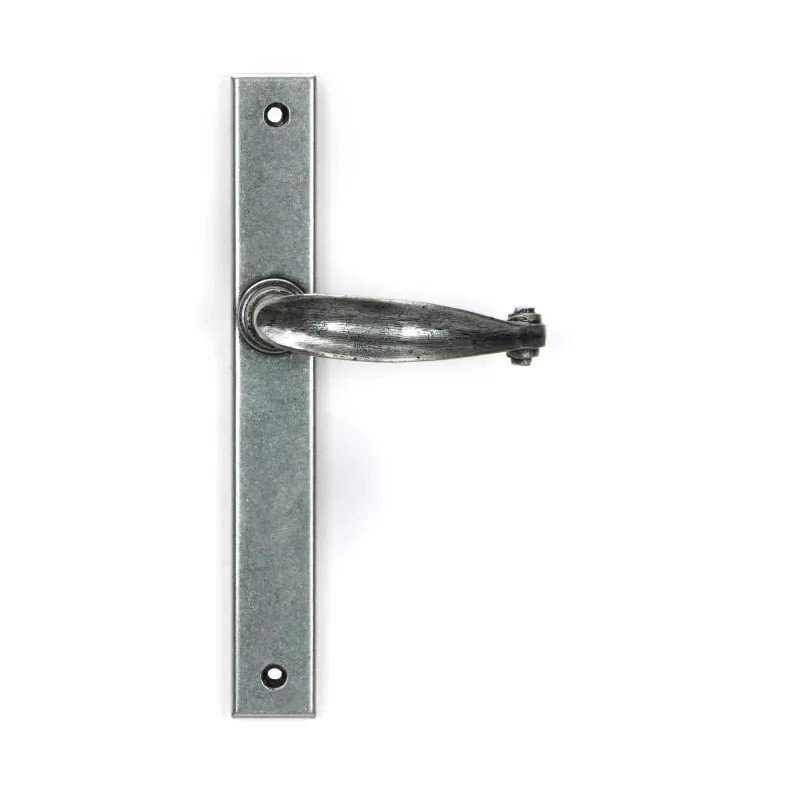 Pewter Cottage Slimline Lever Espag. Latch Adjust | From Anvil