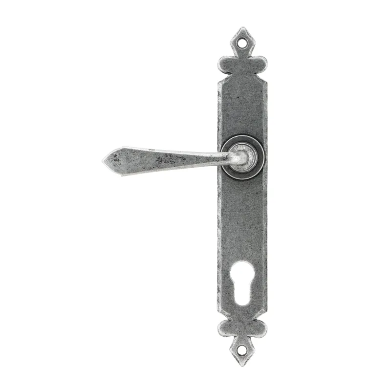 Pewter Cromwell Lever Espag. Lock Adjust | From Anvil