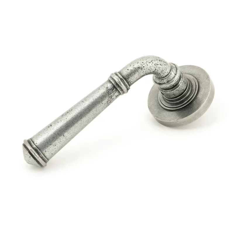 Pewter Regency Lever on Rose Adjust (Plain) | From Anvil