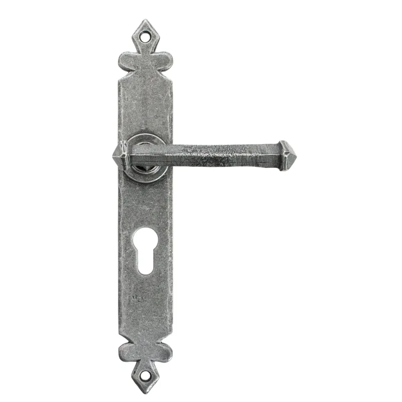 Pewter Tudor Lever Euro Lock Place | From Anvil