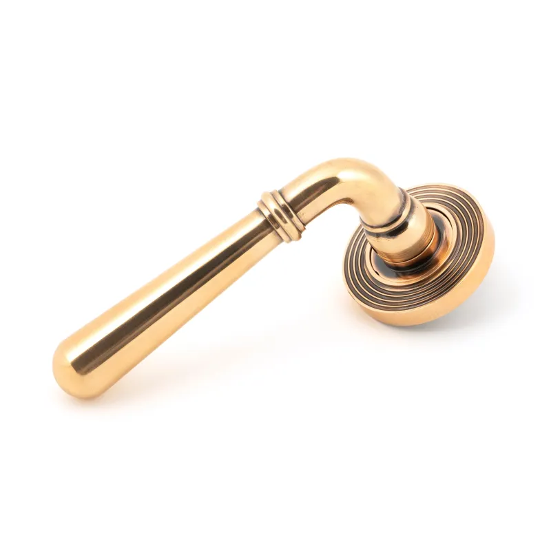 Polished Bronze Newbury Lever on Rose Place (Beehive) - Unsprung | From Anvil