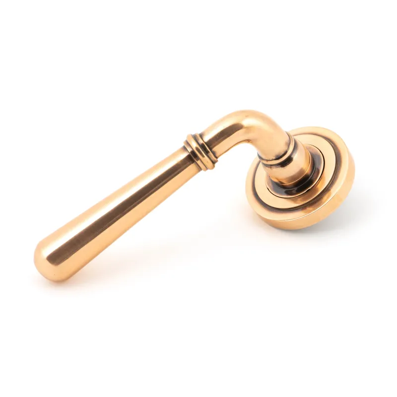 Polished Bronze Newbury Lever on Rose Place (Art Deco) - Unsprung | From Anvil