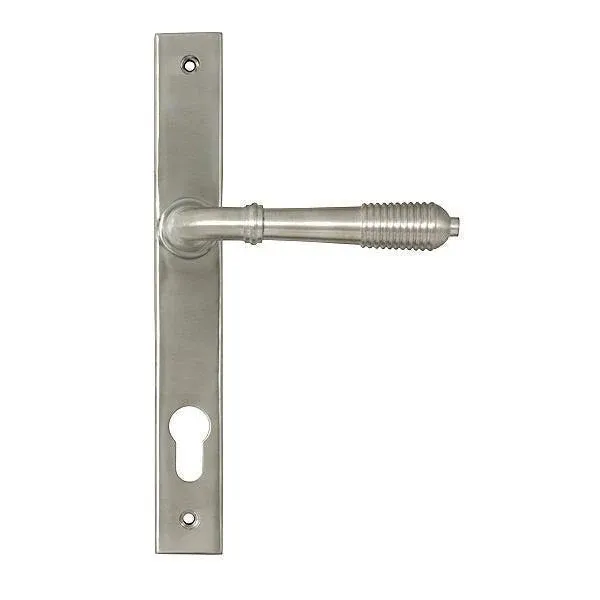 Satin Marine SS (316) Reeded Slimline Lever Espag. Lock Adjust