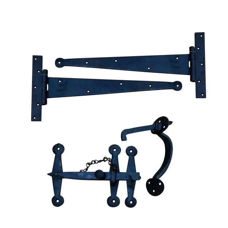 Deadbolt Lock Sturdy Duty Handforged Door Hardware Kit Beeswax