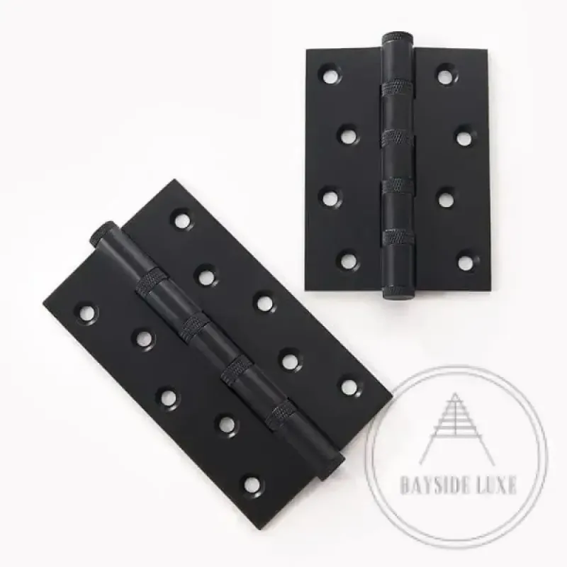 Luxe Doorware - Solid Brass Onyx Knurled Hinges Anti-Corrosion Finish
