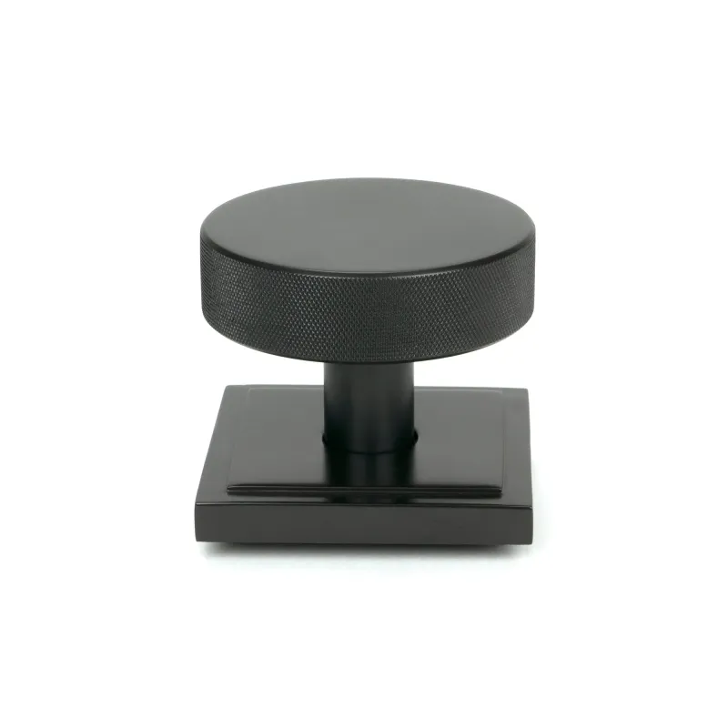 Aged Warm finish Brompton Centre Door Knob (Square) | From Anvil