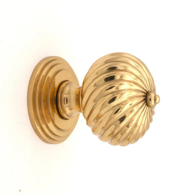Burcot Mortice Door Knob Smooth Brass
