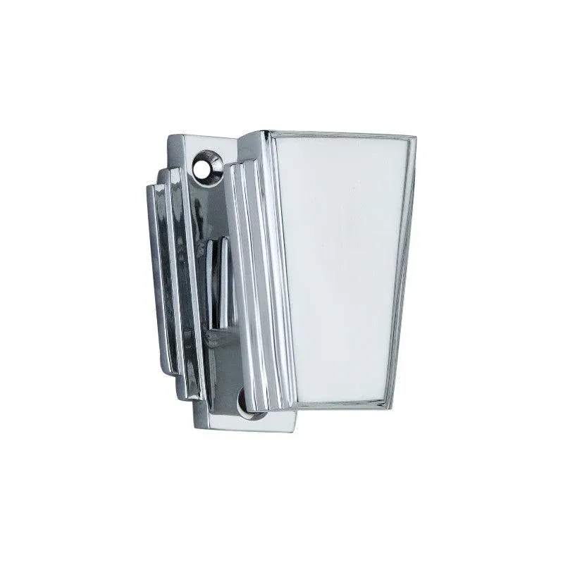 Deadbolt Lock Art Deco Door Knob Polished Chromium