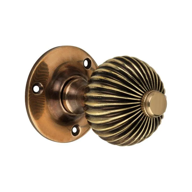 Edward Mortice Door Knob Aged Warm alloy