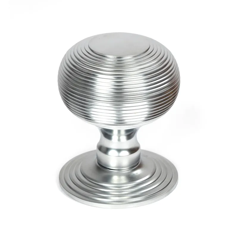 Knob Set Satin Shiny metal Beehive Centre Door Knob | From Anvil