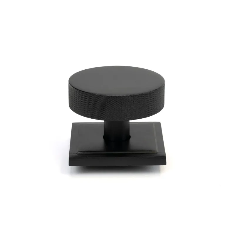 Matt Charcoal Brompton Centre Door Knob (Square) | From Anvil