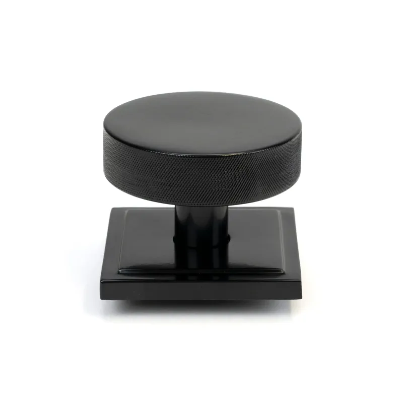 Midnight Brompton Centre Door Knob (Square) | From Anvil Oil Rubbed Bronze
