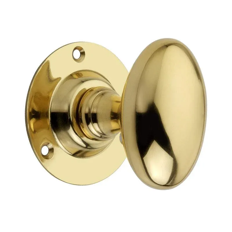 Oval Mortice Door Knob Polished Warm alloy