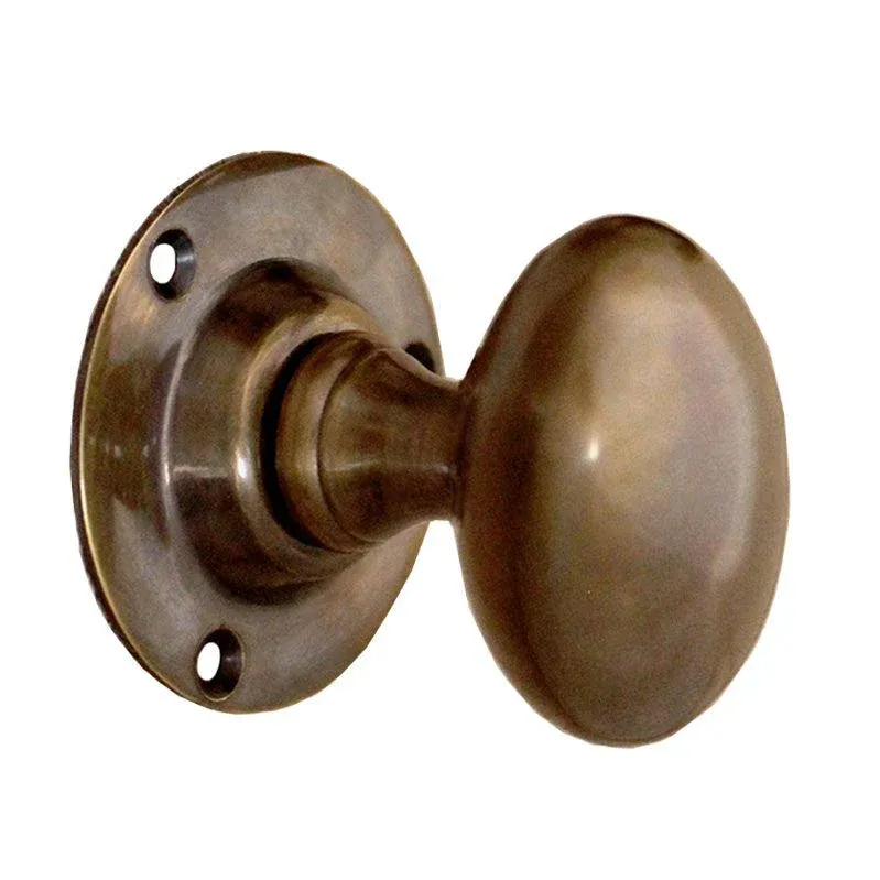 Oval Warm alloy Mortice Door Knob | Antique Easy Rekey