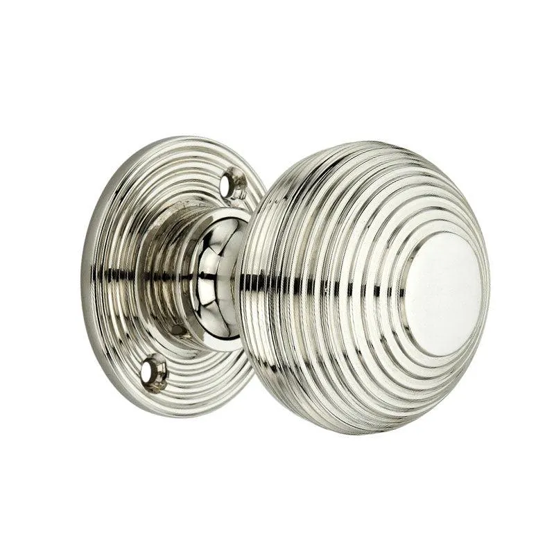 Smart Lock Beehive 50mm Rim/Mortice Door Knob Smooth Nickel