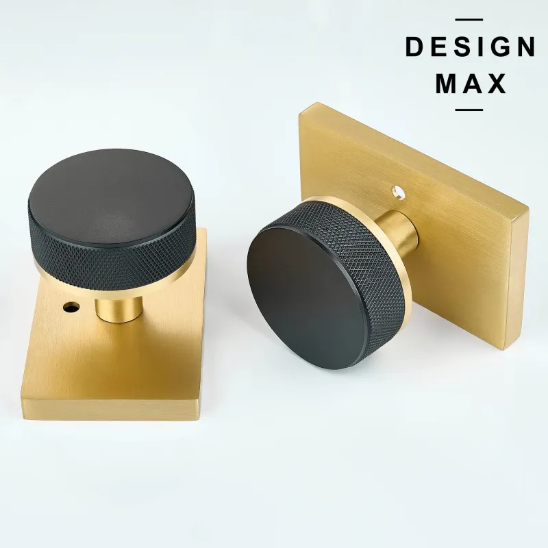 Smart Lock Nimbus Black Knob Amber Rectangular Plate Interior Door Set - Door Knob