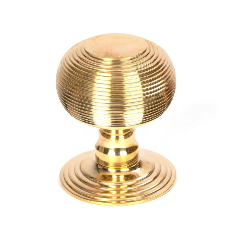 Smart Lock Polished Warm alloy Beehive Centre Door Knob | From Anvil