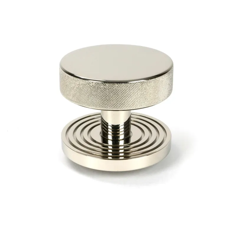Smooth Nickel Brompton Centre Door Knob (Beehive) | From Anvil
