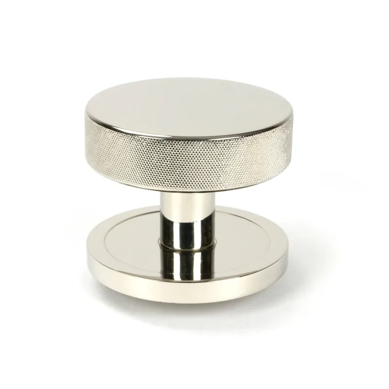 Smooth Nickel Brompton Centre Door Knob (Plain) | From Anvil