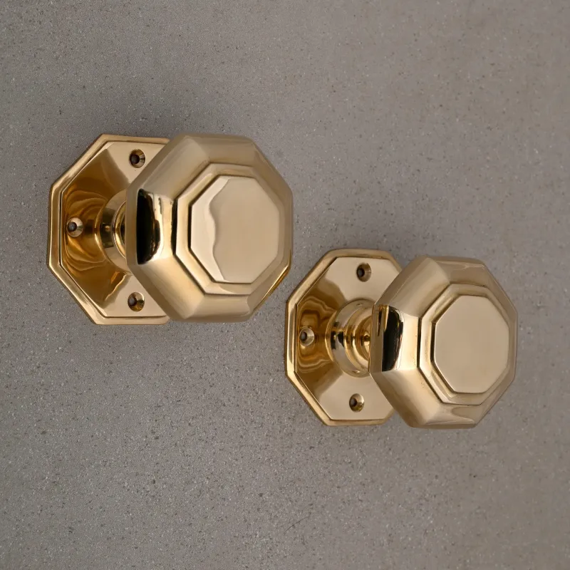 Solid Warm alloy Georgian Mortice Door Knobs (Unsprung) 2 Keys