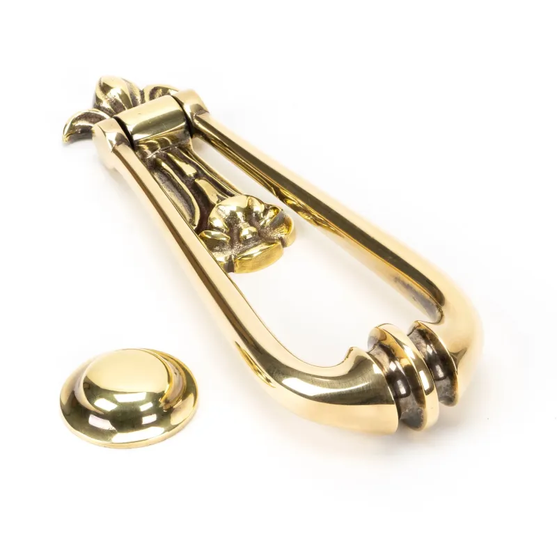 Aged Warm alloy Victorian Loop Door Knocker | From Anvil