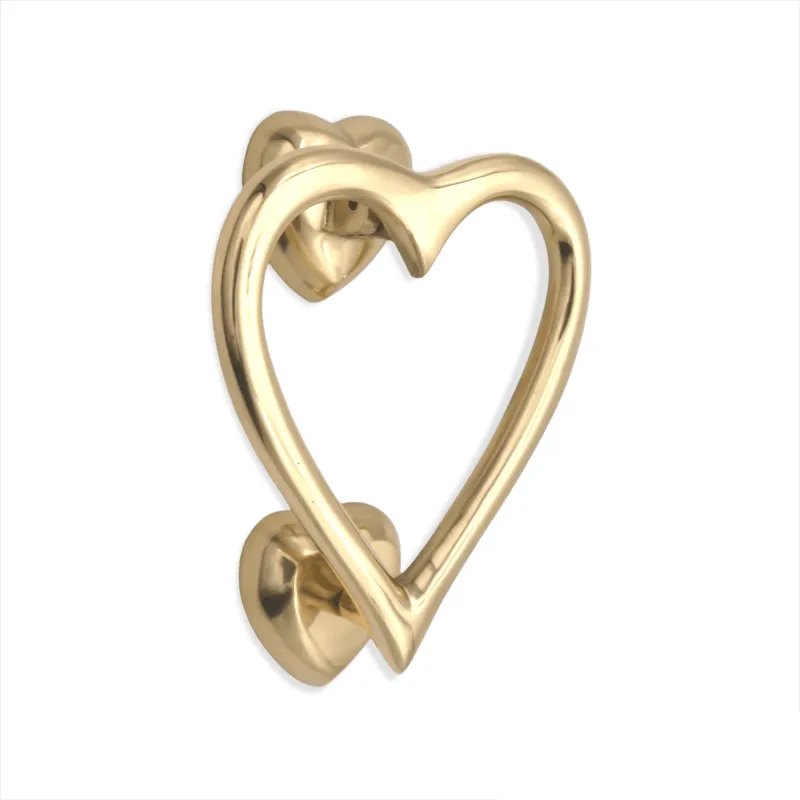 Heart Door Knocker Polished Warm alloy