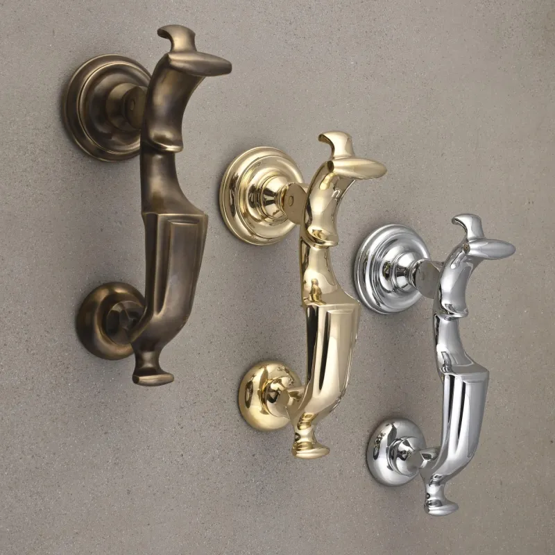 Lever Handle Classic Doctors Door Knocker | Uniform Brass