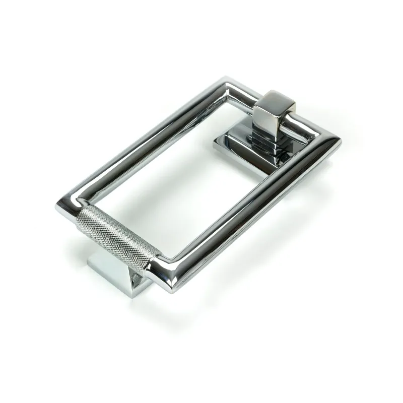 Polished Shiny metal Brompton Door Knocker | From Anvil Compatible Smart Home Hubs