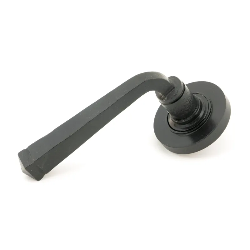 External Beeswax Avon Round Lever on Rose Place (Plain) | From Anvil