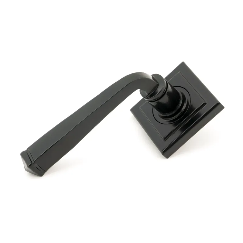 Onyx Avon Round Lever on Rose Set (Square) | From Anvil