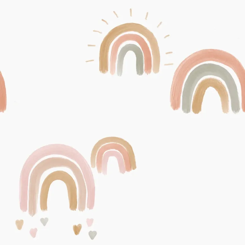 Painting Rainbows Wallpaper Pastel | Reusable |
