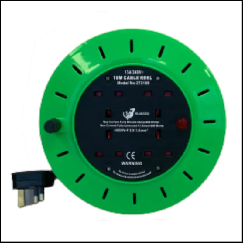 10m 13A 4 Socket Cassette Reel Rugged
